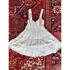 Urban Outfitters Tiered Mini-Dress, Mint Green/Light Aqua, Size Medium